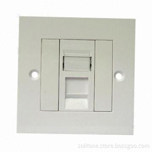 Faceplate in 86 Type, 1 Port, Made of ABS Material